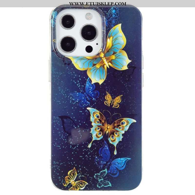 Etui do iPhone 15 Pro Max Fluorescencyjne Motyle